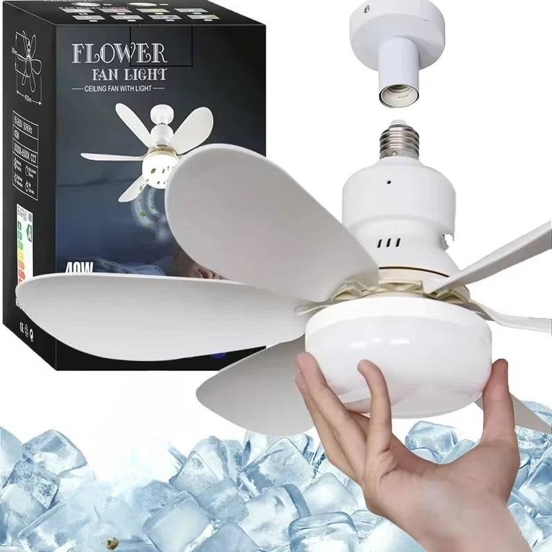 30W Ceiling Fan Light E27 with Remote LED